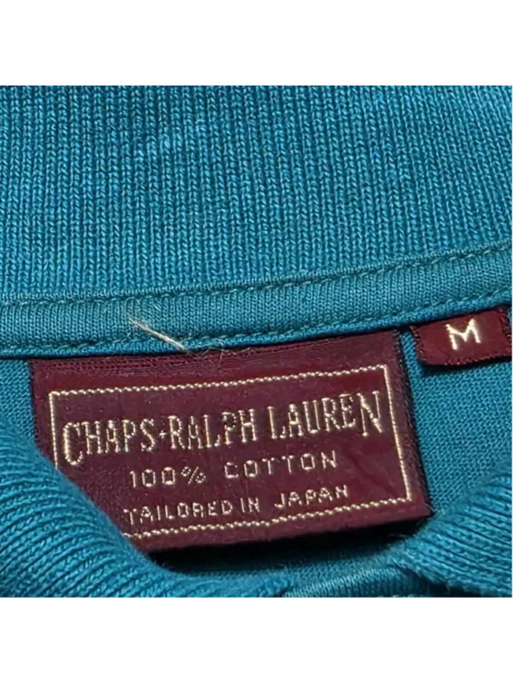Ralph Lauren Chaps Polo Shirt Mens M Teal Japan Cotton Classic Preppy